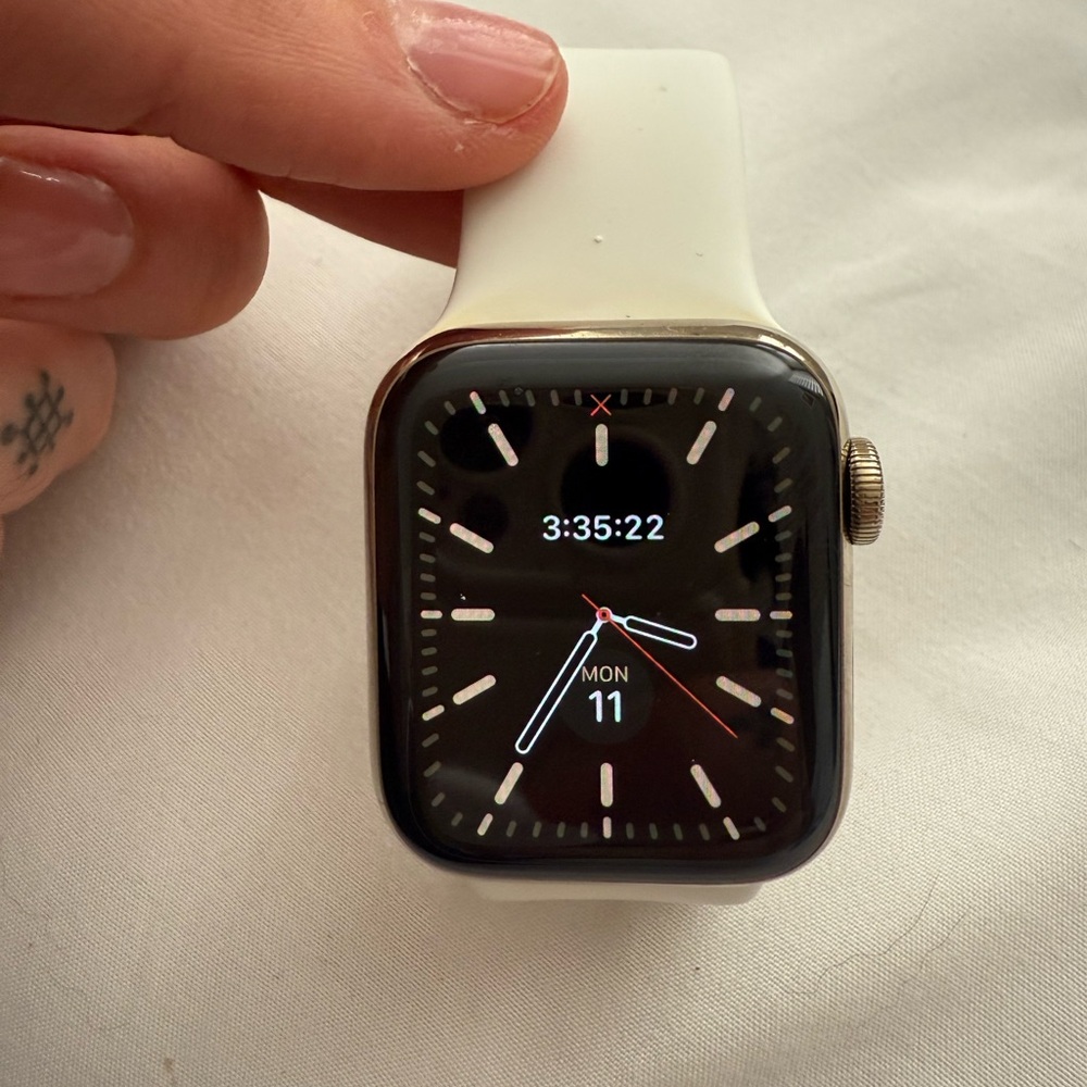Apple Smartwatch with White Band